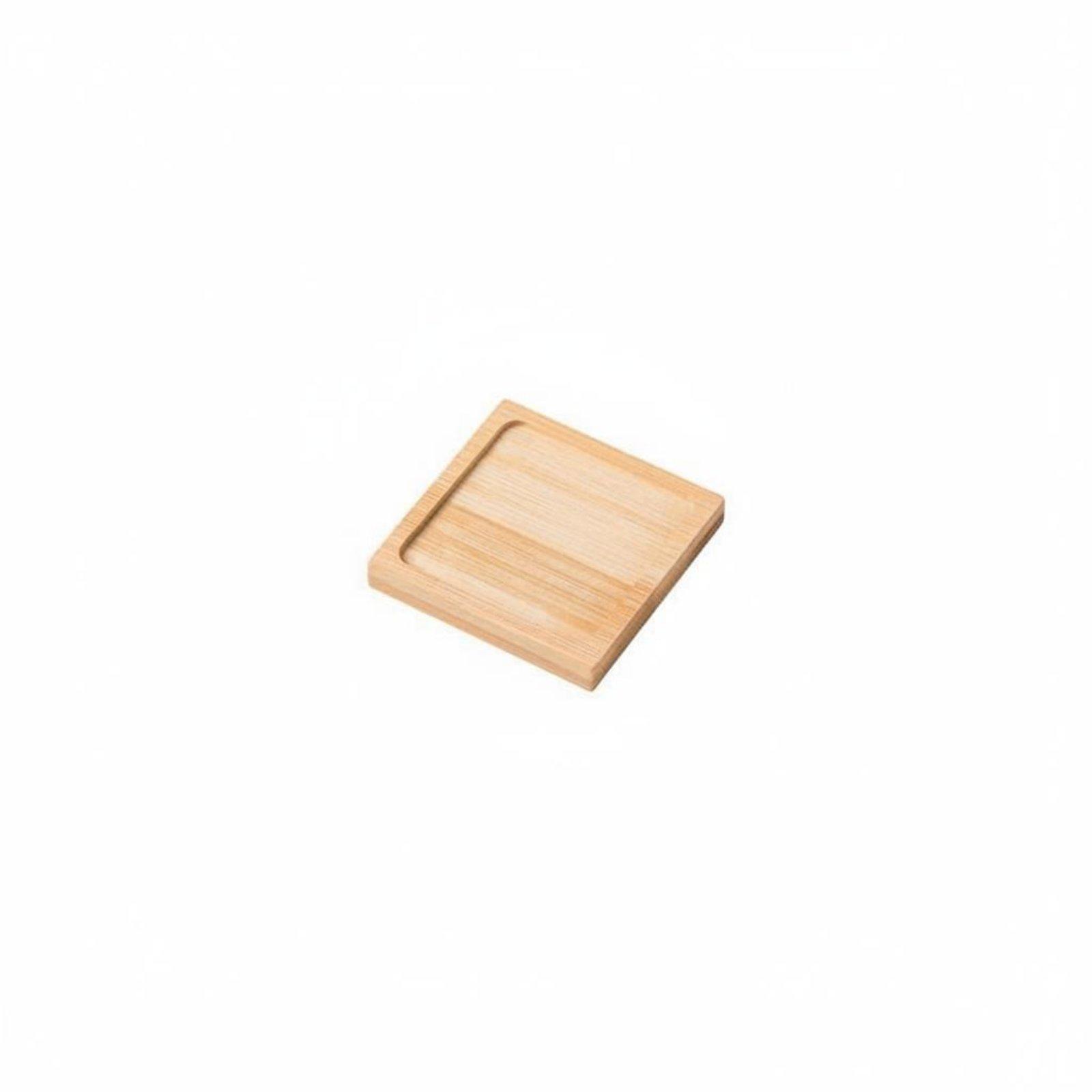 Drip Tray Saucer - Bamboe houten industriële dienblad kleine vierkante