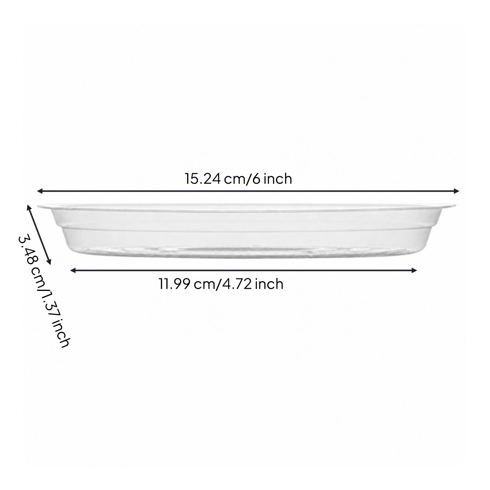 Drip Tray Saucer - Ronde, transparante PET-plastic plantenschotel voor bloempotten,