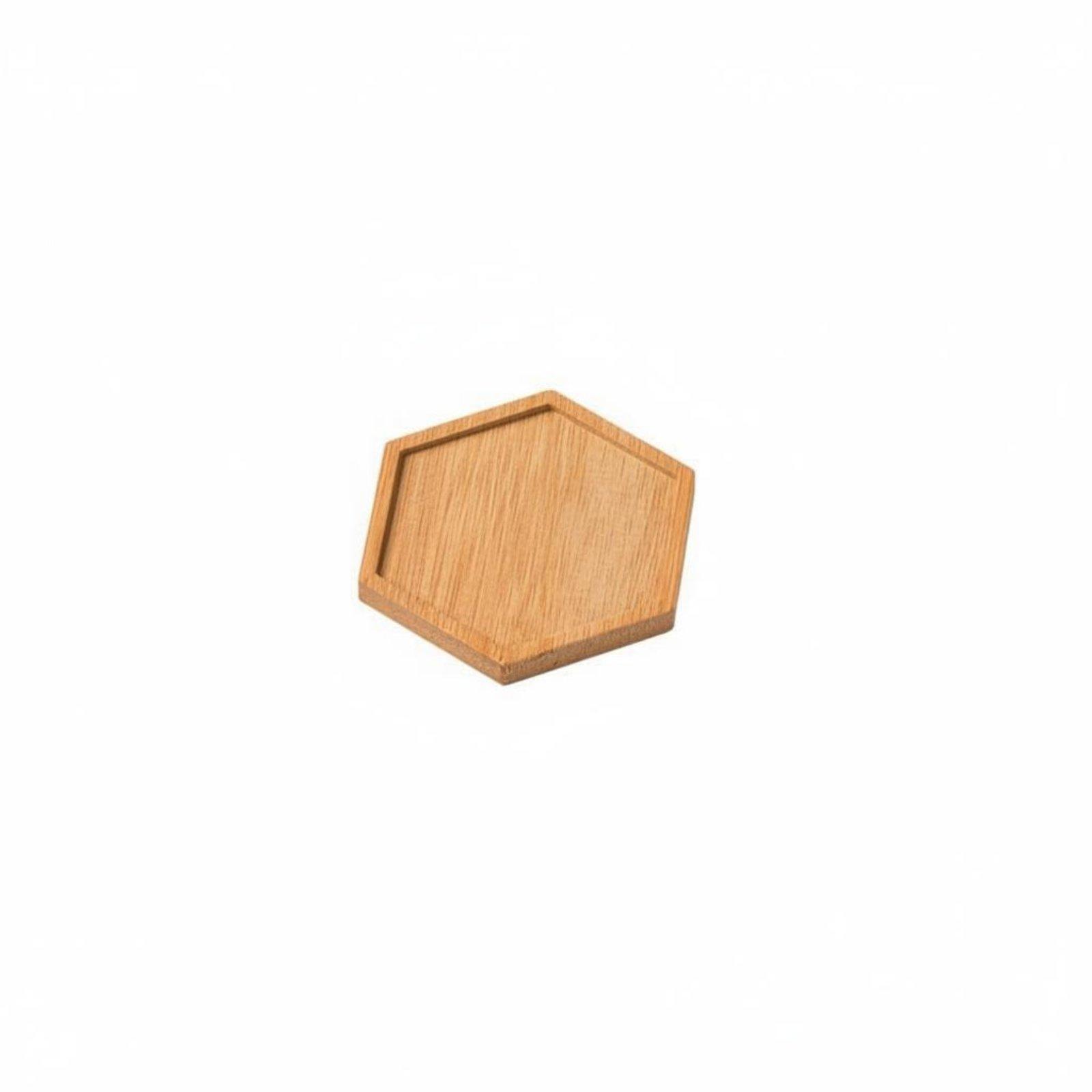 Drip Tray Saucer - Industriële bamboe houten plantenbak, zeshoekige onderzetter,