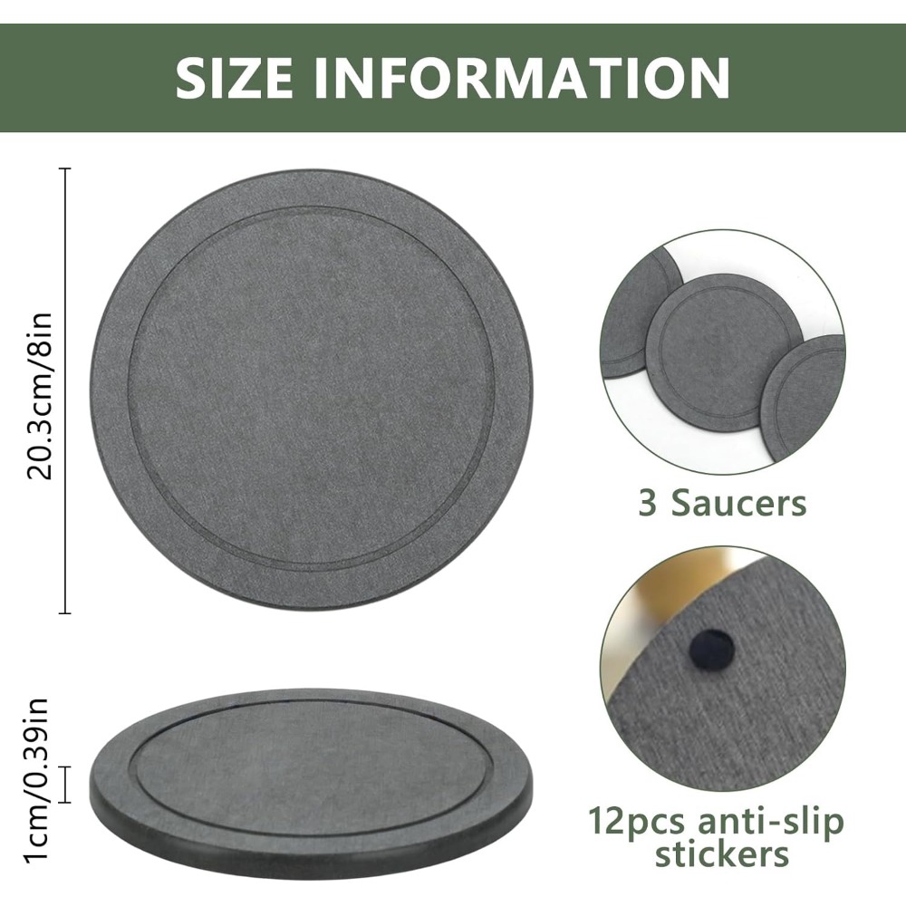 3-delige set diatomeeënaarde p - Drip Tray Saucer recensie en prijs