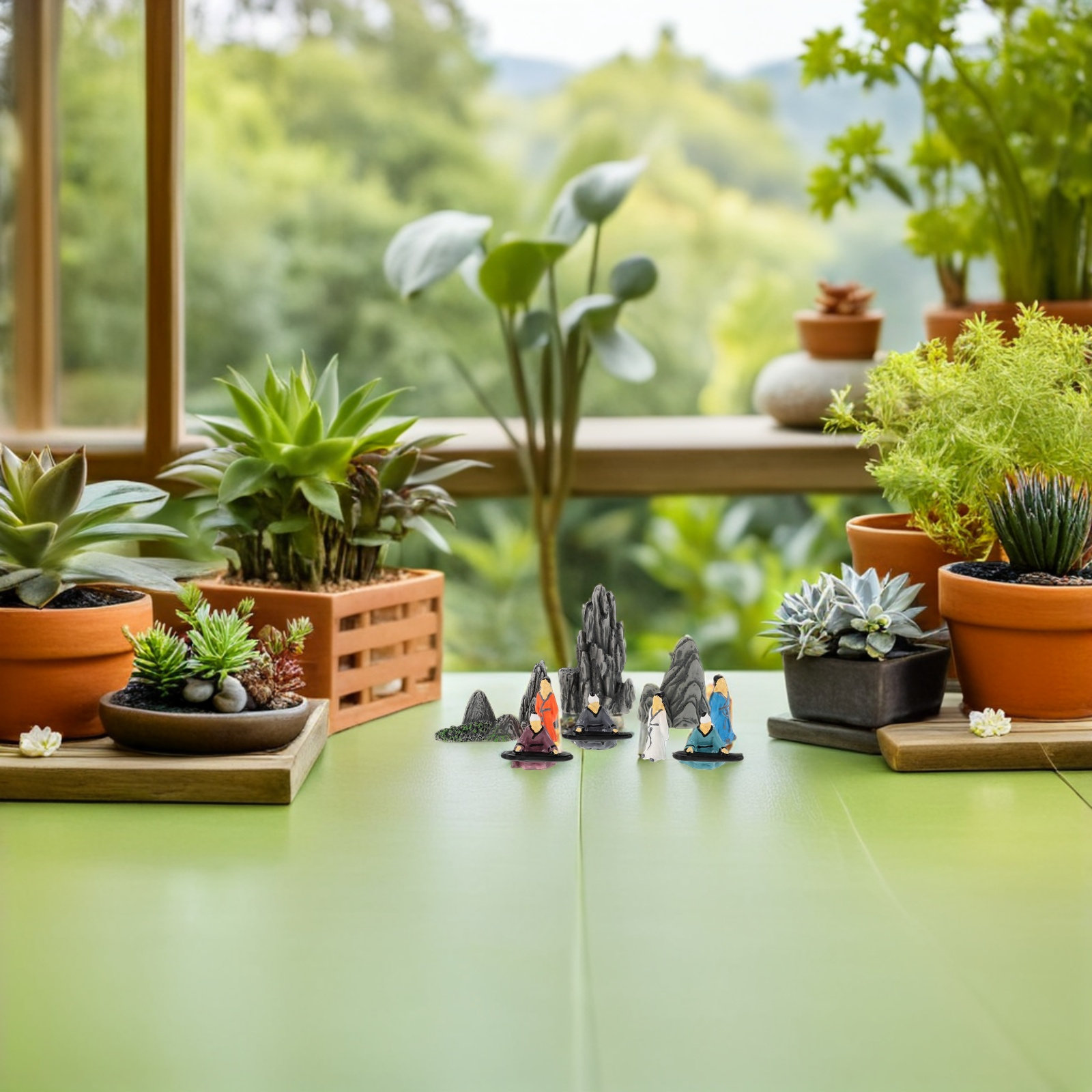 10 stuks hars miniaturen van C - Bonsai Garden Landscape Design recensie en prijs